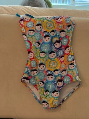 Chameleon Smiley Face Ballet Leotard Size S